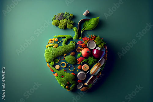 world vegetable day, vegetable on the world, fresh vegetable, vegan day, world food day AI Generated photo