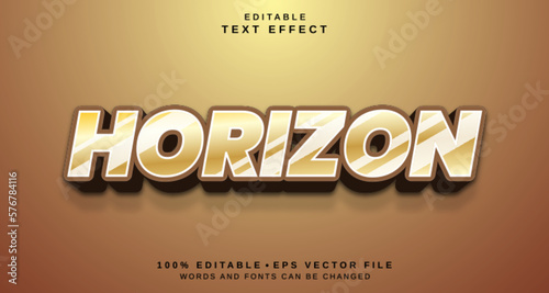 Editable text style effect - Horizon text style theme.