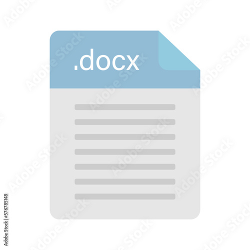 docx format. DOCX file. docx extentsion of the document. Vector © Oleg