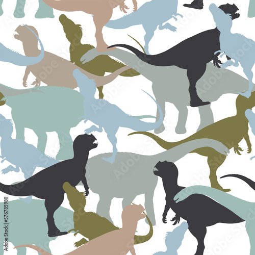 Seamless camo Dino pattern, print for t-shirts, textiles, wrapping paper, web. Original design with t-rex, dinosaur. grunge design for boys and girls