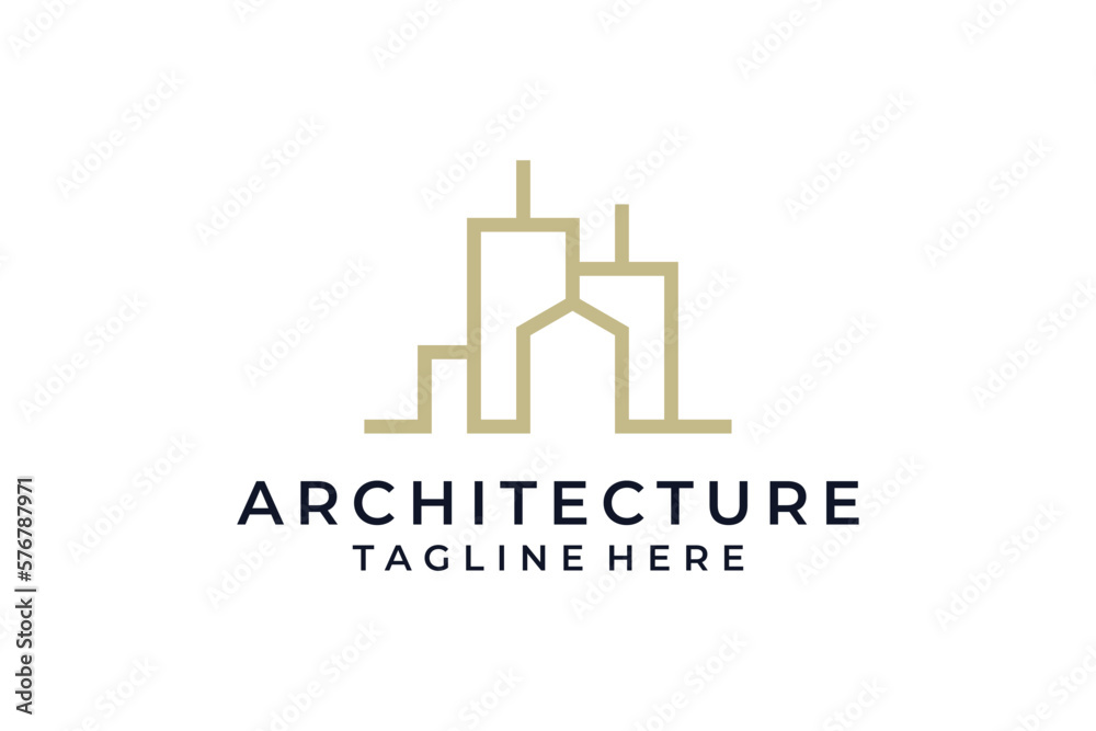 Construction architecture building logo design