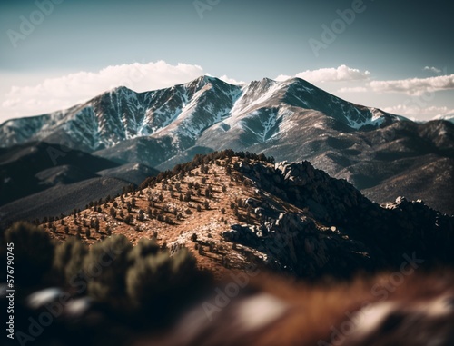 a_wide_long_mountain_ridge. Generative ai.