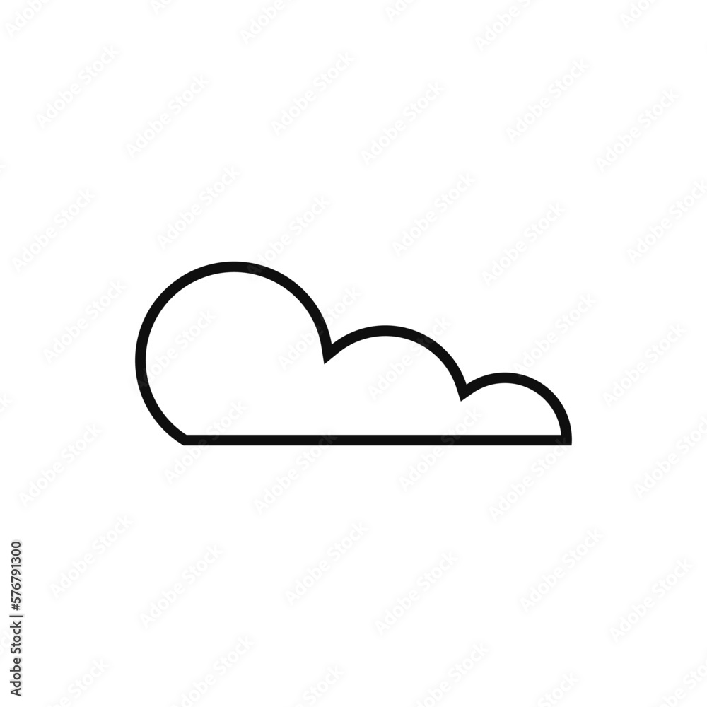 Clouds icon. Sky. Set. Vector illustration.