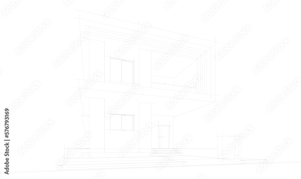 sketch of building