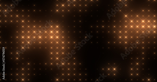 Fotografia Abstract glowing yellow orange bright light bulbs abstract background