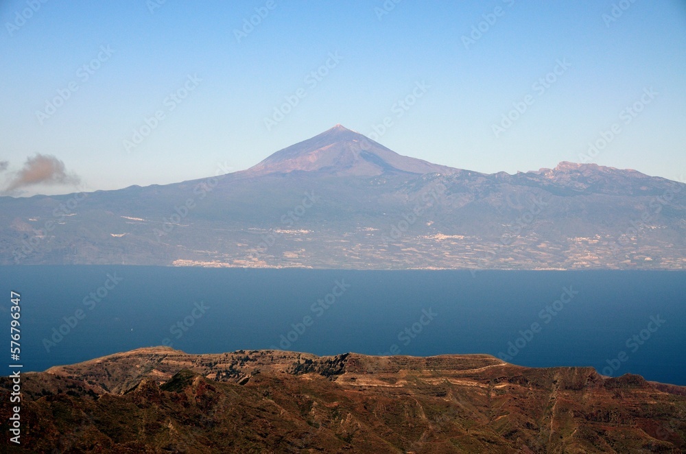 Volcán del Teide desde el Mirador de Tajaque, La Gomera