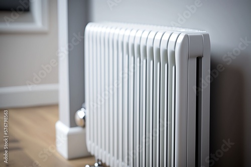 Contemporary Radiator on a White Background