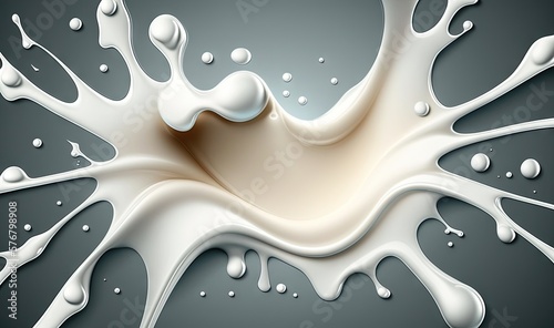  a milk splash with white liquid on a dark background illustration of a milk splash with white liquid on a dark background, eps file available.  generative ai photo