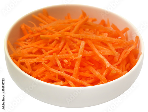 Sliced carrot in a bowl