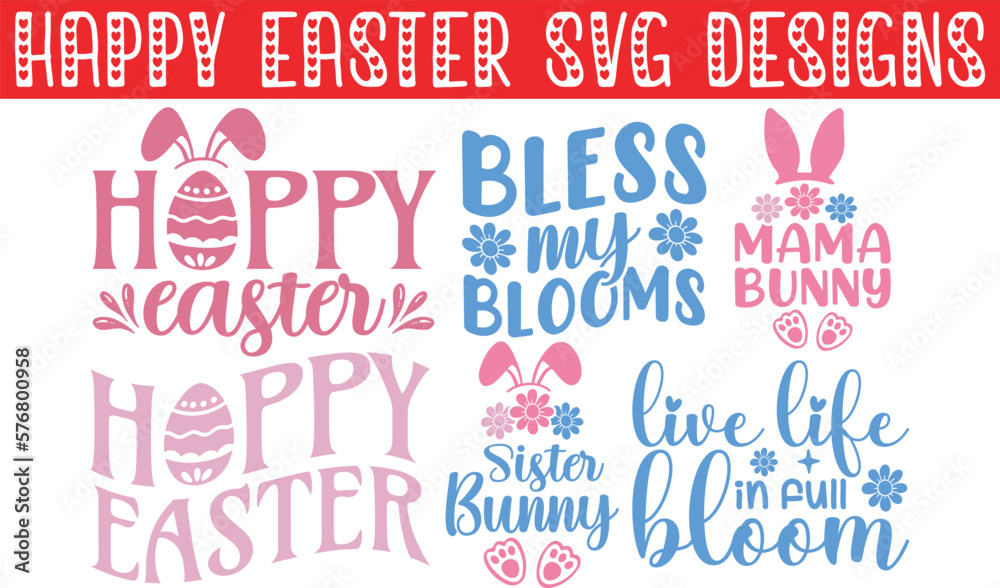 Happy Easter SVG Cut Files Bundle, Happy Easter SVG Bundle, Easter SVG Bundle, Retro Easter SVG bundle, Happy Easter Day SVG Bundle, Spring SVG Bundle