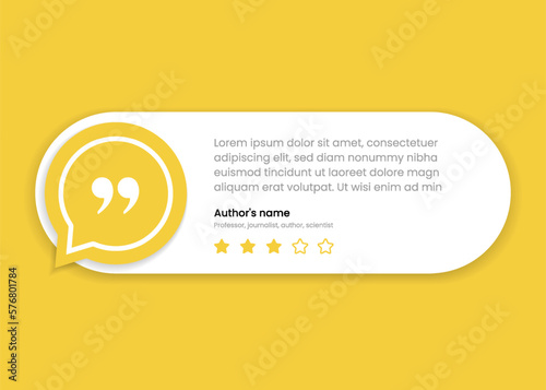 3D bubble testimonial banner, quote, infographic. Social media post template designs for quotes. Empty speech bubbles, quote bubbles and text box. Vector Illustration EPS10.
