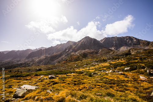 Mountain landscape in Campcardos valley, Pyrenees, France