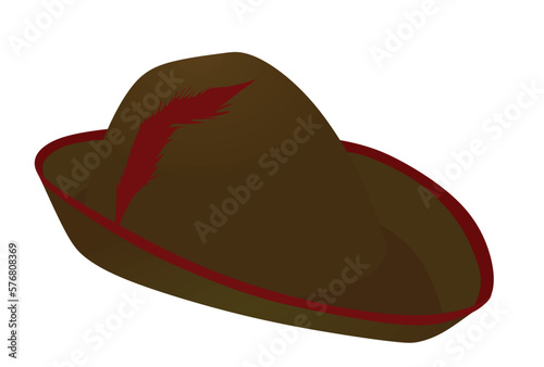 Brown retro hat. vector illustration photo