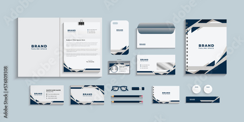 Corporate identity template set. Business stationery mock-up.