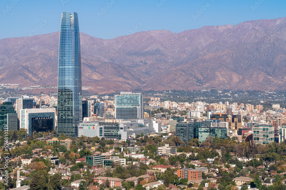 Obraz premium Santiago, Chile urban skyline and cityscape