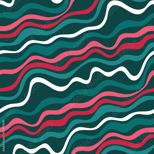 Abstract seamless pattern with wavy lines