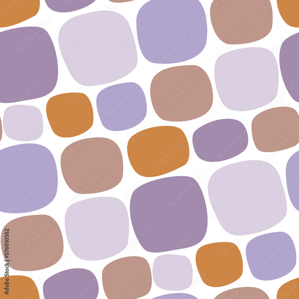 Abstract seamless pattern with round shapes
