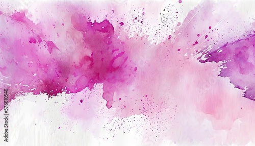  a painting of pink and purple paint splattered on a white background with a white border around the edges of the image and a white background. generative ai © Shanti