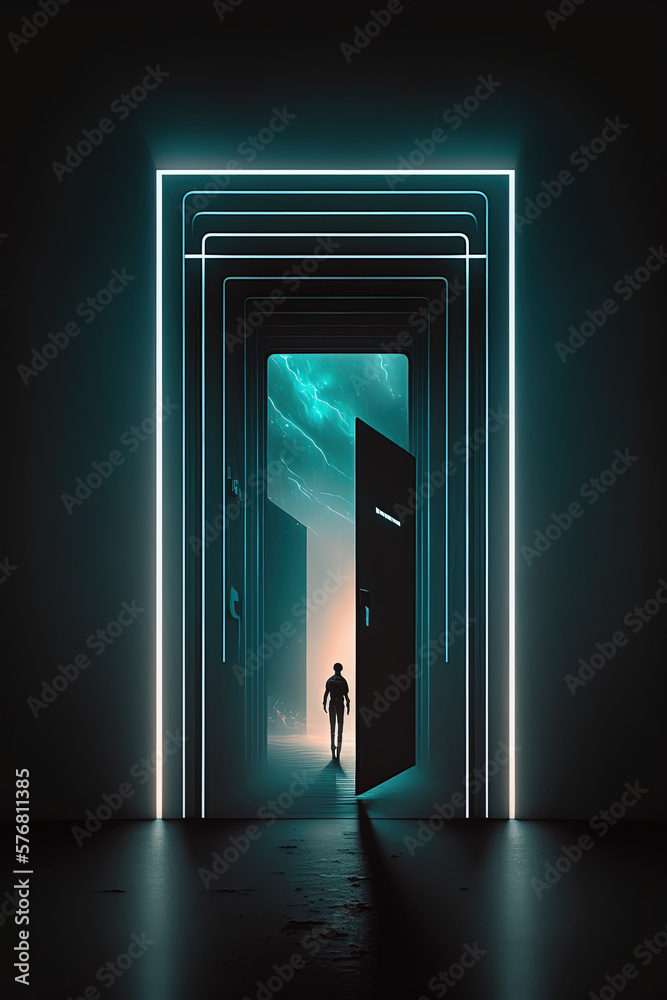 Futuristic Poster S1, Generative AI, Illustration Futuristic Poster S1, Generative AI, Illustration