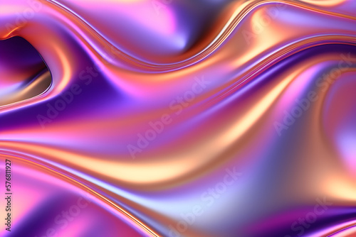 Mesmerizing Vibrant Color Holographic Liquid Background A Stunning Visual Display for Digital Art, Graphic Design, and Presentations generative AI