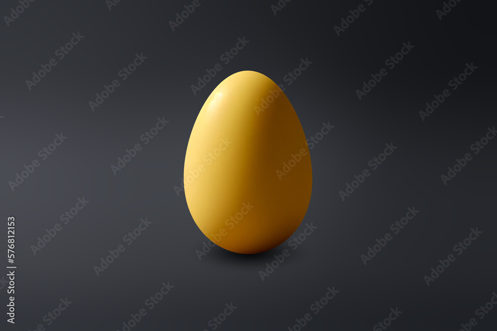 yellow Egg on a dark floor yellow Egg on a dark floor