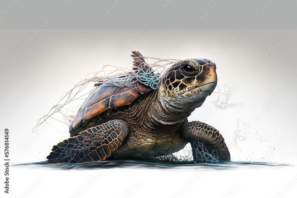Turtle Stuck In Wire Or Net Turtle Stuck In Sea Rubbish Generative Ai Turtle Stuck In Wire Or Net Turtle Stuck In Sea Rubbish Generative Ai