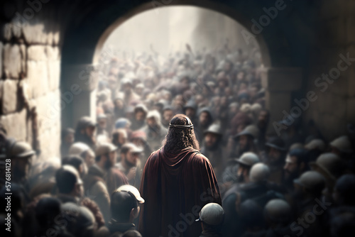 The Crowd's Expectations - Many people in Jerusalem were hoping that Jesus would overthrow the Roman occupation and establish a physical kingdom generative AI