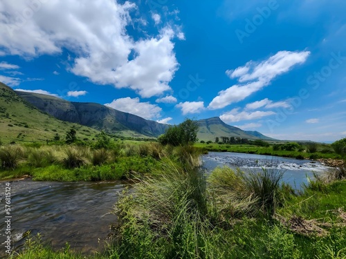 River by Beautiful mountains 