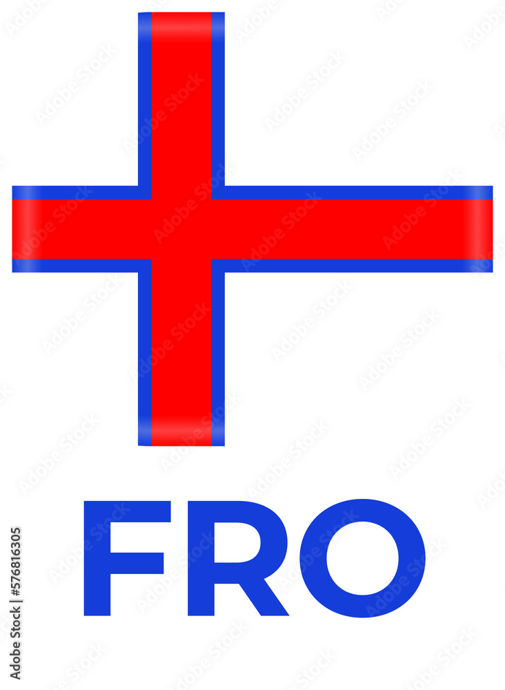 Naklejka premium faroe islands flag football 2024 tournament euro, european 