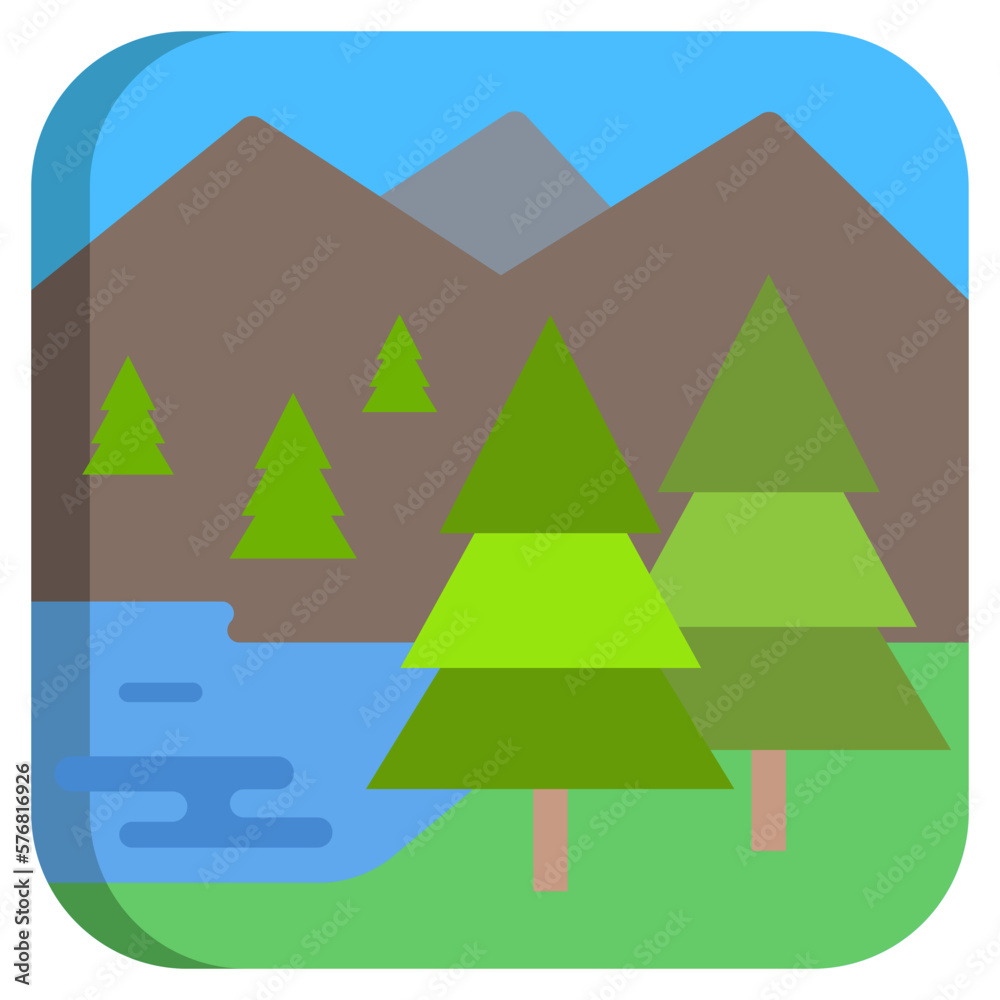 Fototapeta premium landscape icon