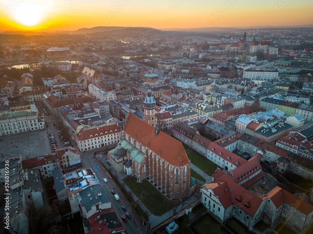 Fototapeta premium Krajobraz starego miasta, widok z góry