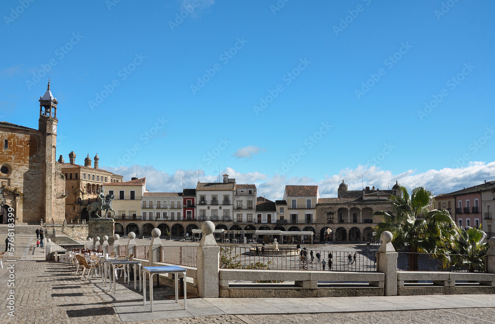 Main square of Trujillo, Province of de Cáceres, Extremadura, Spain