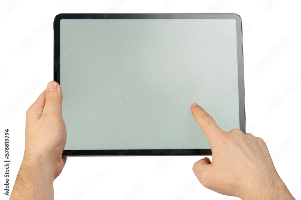 Touching screen on table Touching screen on table