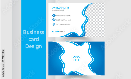 Modern clean Profession business caed template. Flat Design abstract vector busiess care for business and personal use