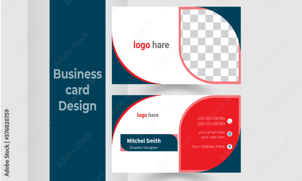 Company presentation card. Vector business card template. Visiting cards for business and personal use. And all business presentation work vector illustration design