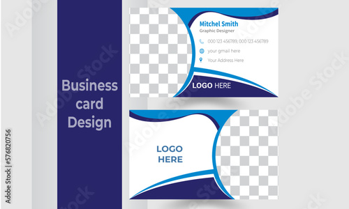 Modern clean Profession business caed template. Flat Design abstract vector busiess care for business and personal use