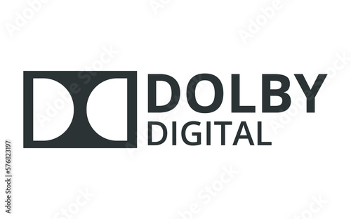 Isolated Dolby Digital symbol. 
