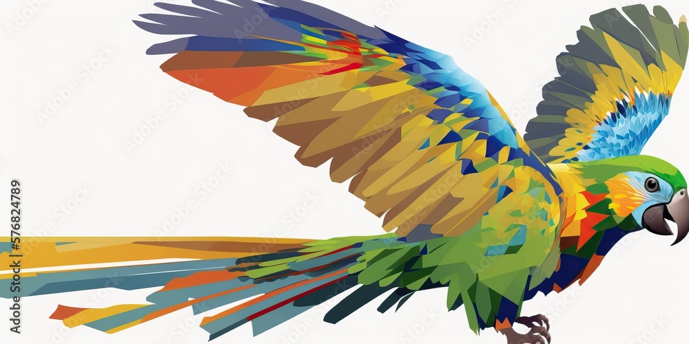 Obraz premium Parrot Vector Art, Generative AI