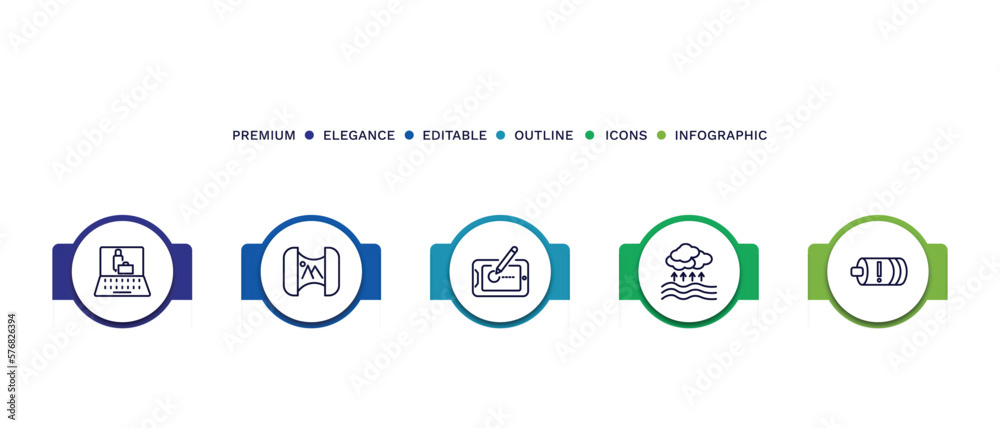 set of thin line icons. outline icons with infographic template. linear icons such as set of thin line icons. outline icons with infographic template. linear icons such as