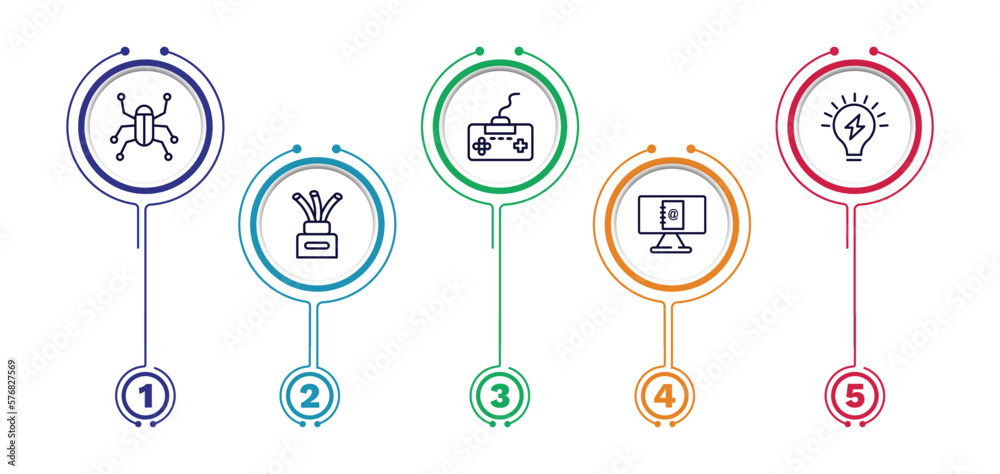 set of thin line icons. outline icons with infographic template. linear icons such as set of thin line icons. outline icons with infographic template. linear icons such as