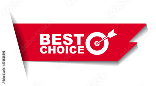 red vector illustration banner best choice