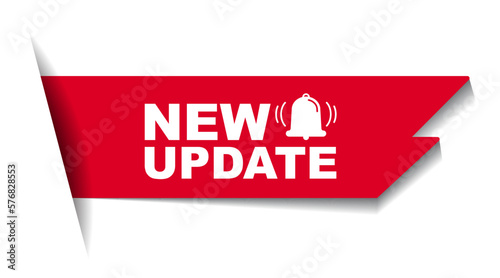 red vector illustration banner new update