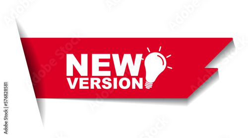 red vector illustration banner new version