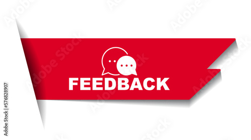 red vector illustration banner feedback