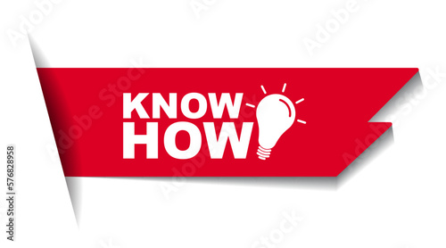 red vector illustration banner know how