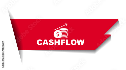 red vector illustration banner cashflow