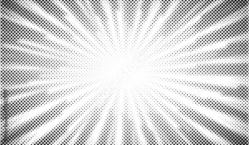 Comics background. Abstract lines backdrop. Shading sunrays. Design frames for title book. Texture explosive polka. Beam action. Pattern motion flash. Rectangle fast boom zoom. Vector illustration
