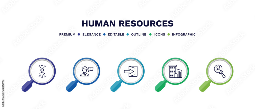 set of human resources thin line icons. human resources outline icons with infographic template. linear icons such as multitask, grievance, quit, office, candidate vector. set of human resources thin line icons. human resources outline icons with infographic template. linear icons such as multitask, grievance, quit, office, candidate vector.