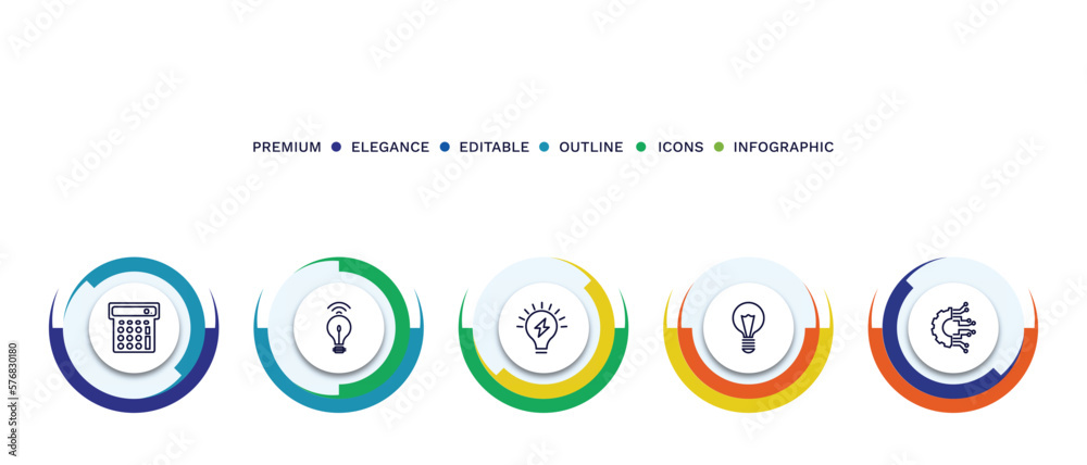 set of thin line icons. outline icons with infographic template. linear icons such as set of thin line icons. outline icons with infographic template. linear icons such as
