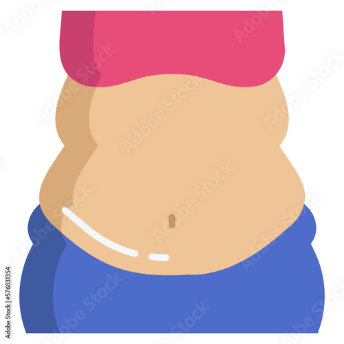 Fat belly icon